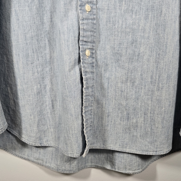 Ralph Lauren Men’s XXL Chambray Short Sleeve‎ Shirt Light Blue Casual - Picture 3 of 10